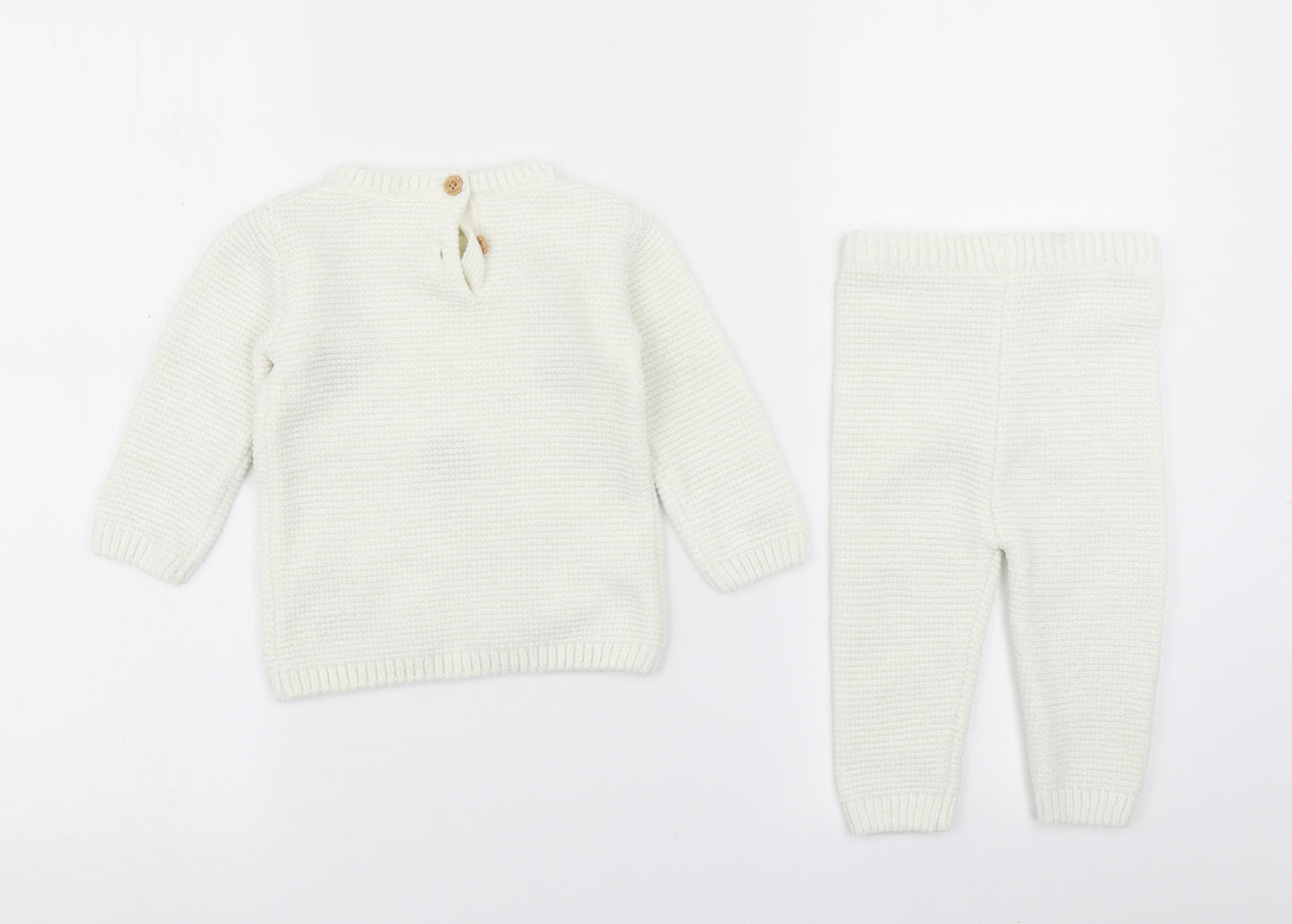 George Baby White   Trousers Set Outfit/Set Size 6-9 Months  - Christmas Jumper Set