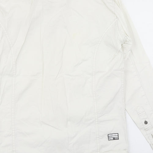 G Star Mens White    Button-Up Size S
