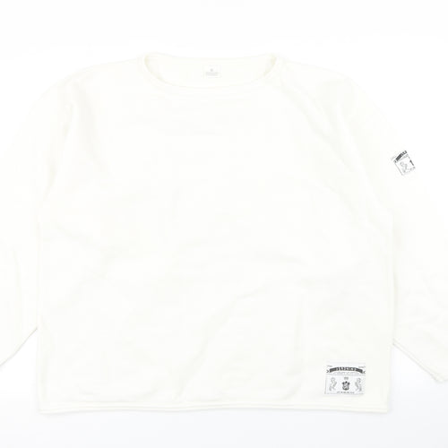 Jeronimo Mens White   Pullover Sweatshirt Size M