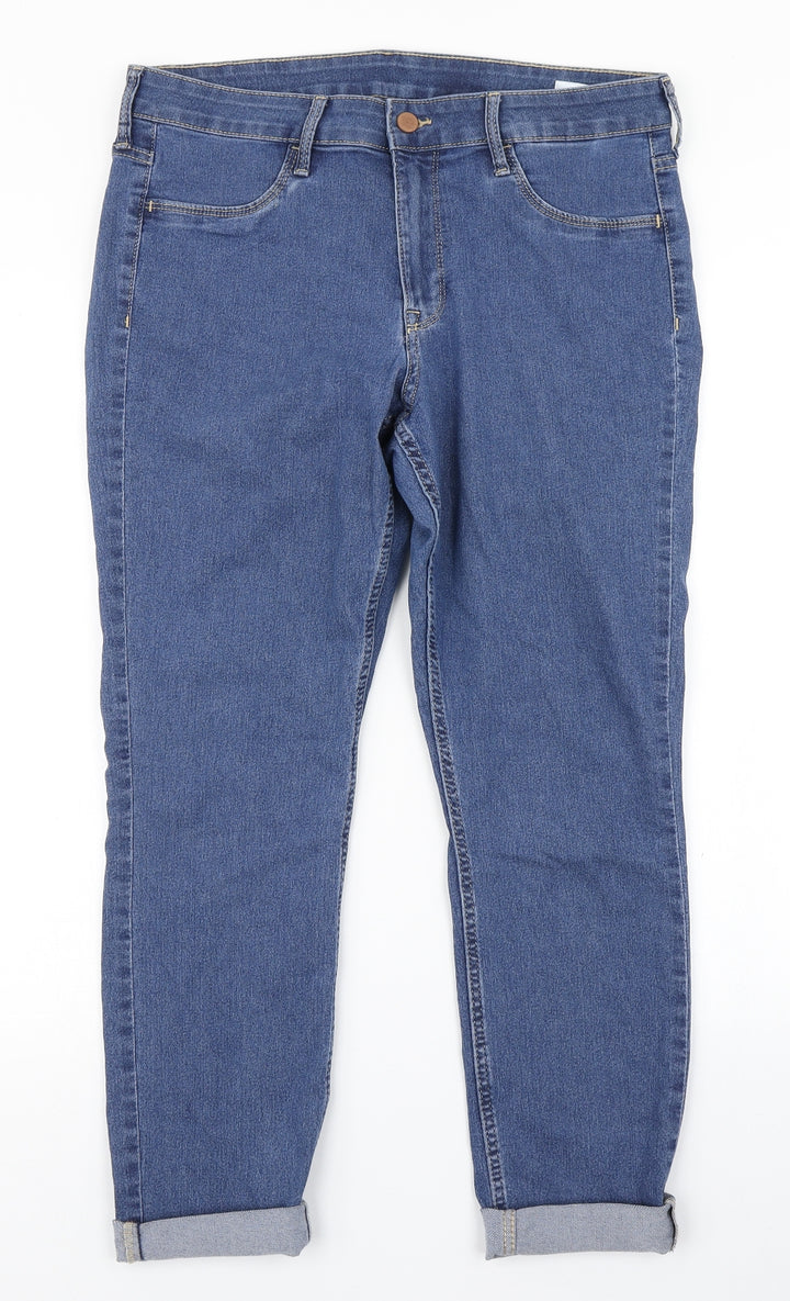 &Denim Womens Blue  Denim Straight Jeans Size 33 in L23 in