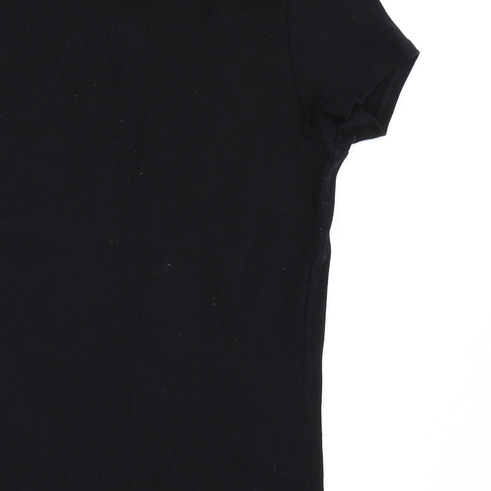 George Womens Black   Basic T-Shirt Size 14