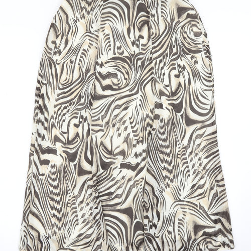 Berkertex Womens Brown Animal Print  Flare Skirt Size 10