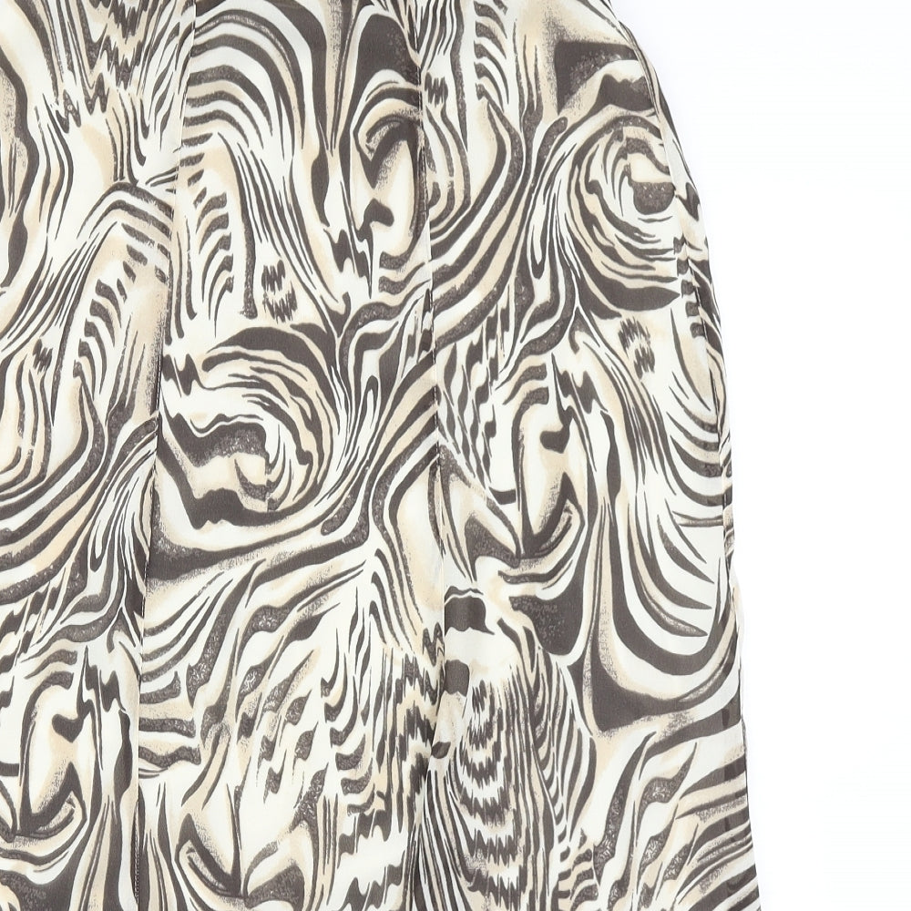 Berkertex Womens Brown Animal Print  Flare Skirt Size 10