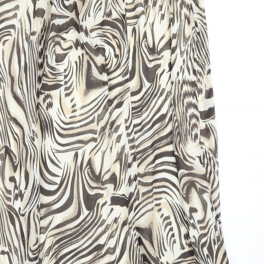Berkertex Womens Brown Animal Print  Flare Skirt Size 10