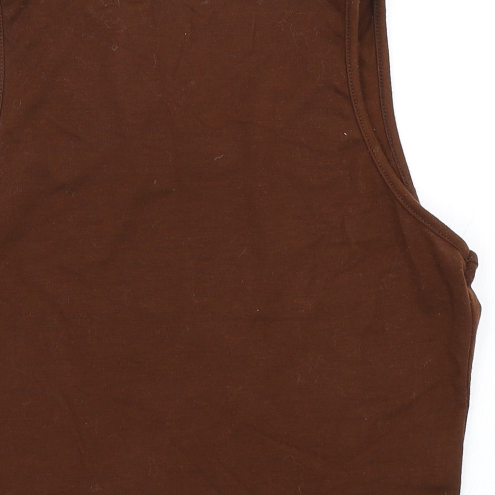 Preworn Womens Brown   Cropped Tank Size S  - Mushroom Toadstool