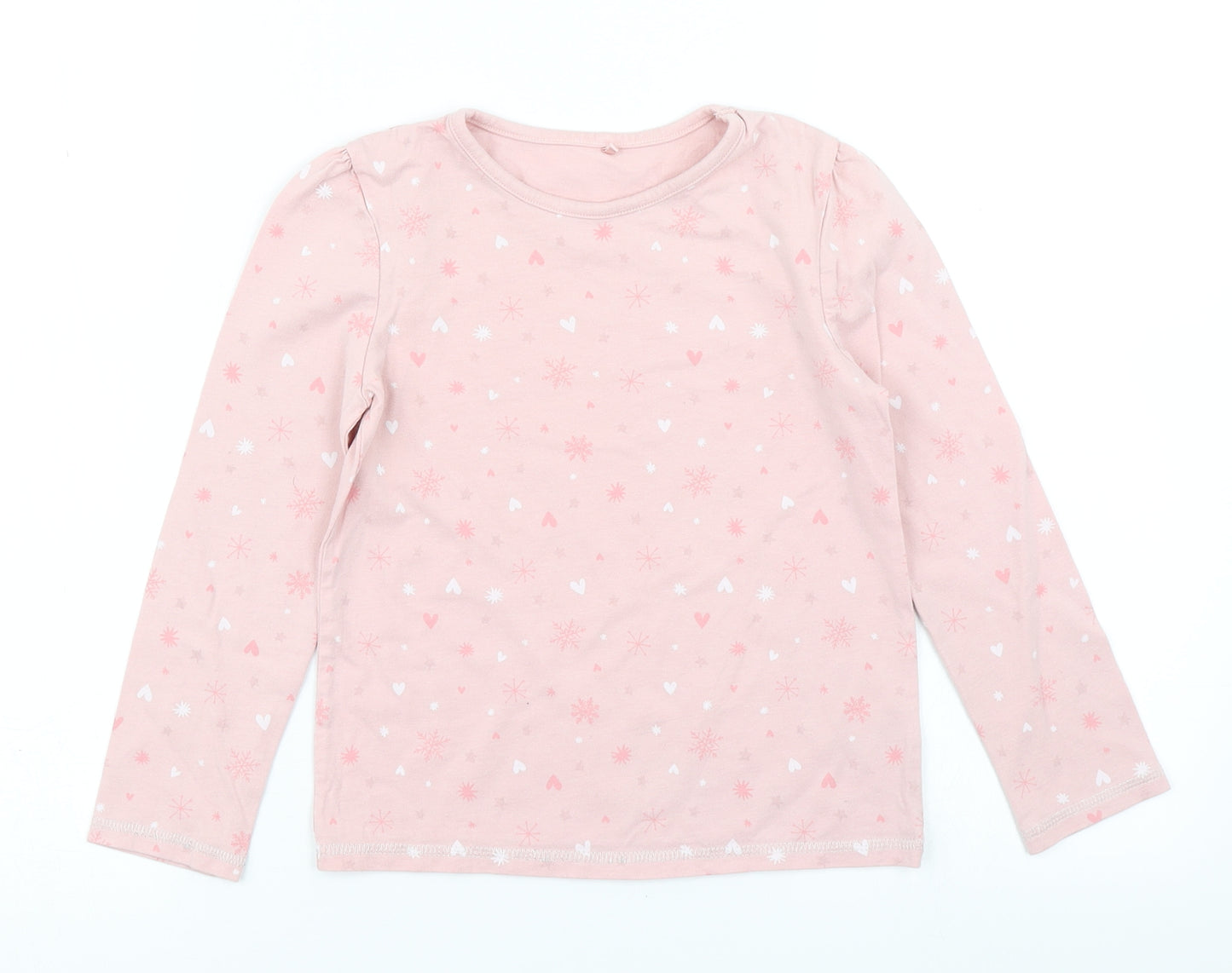 George Girls Pink   Basic T-Shirt Size 5-6 Years