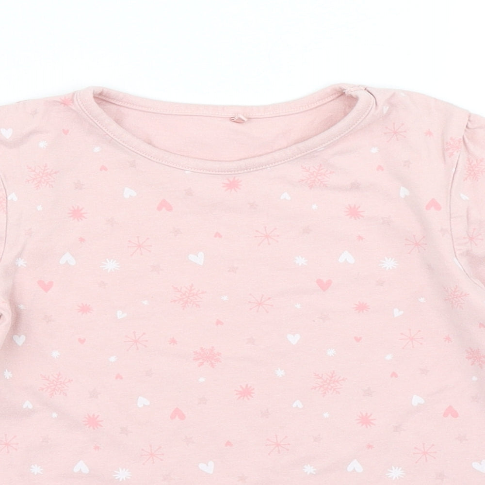 George Girls Pink   Basic T-Shirt Size 5-6 Years