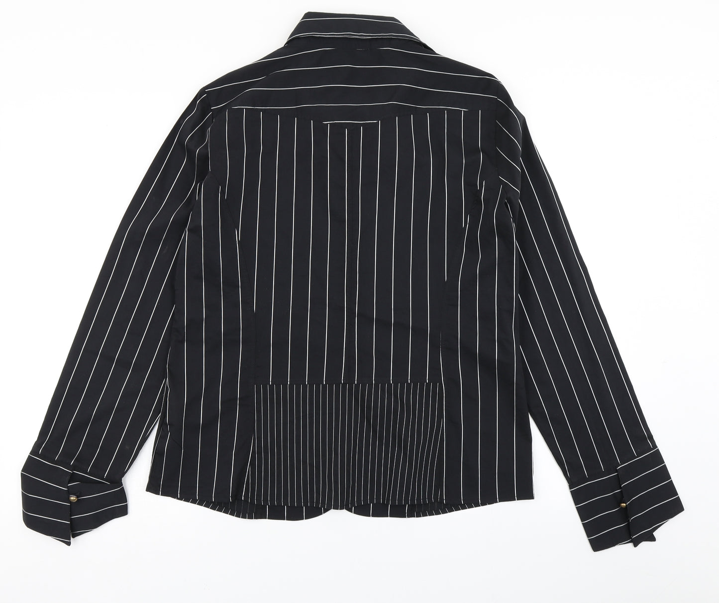 Botegga Womens Black Striped  Basic Button-Up Size XL