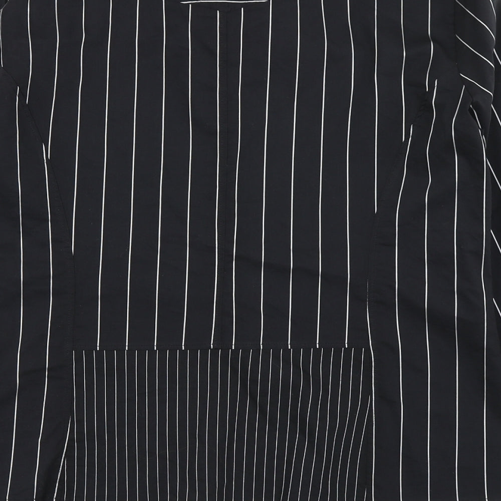 Botegga Womens Black Striped  Basic Button-Up Size XL