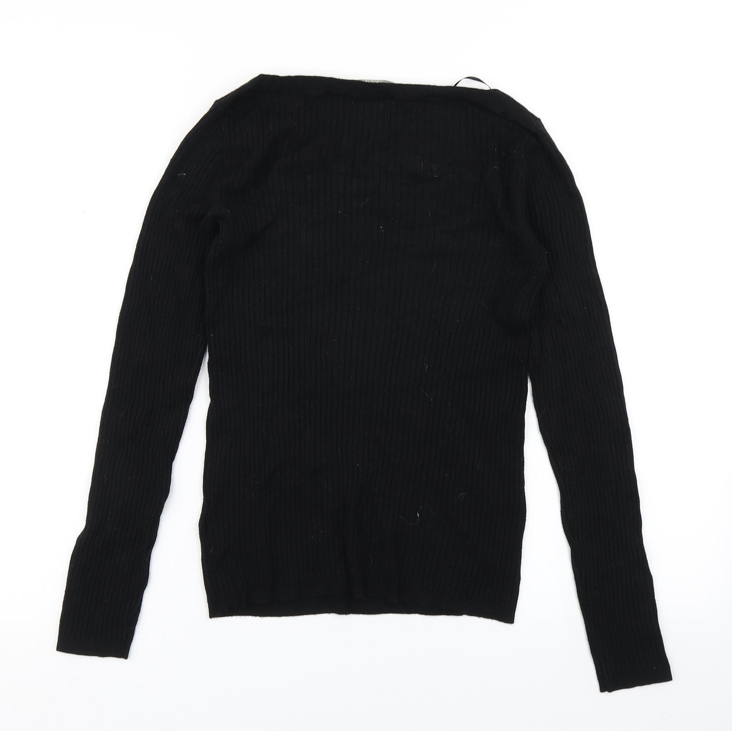 Oasis Womens Black  Knit Pullover Jumper Size S