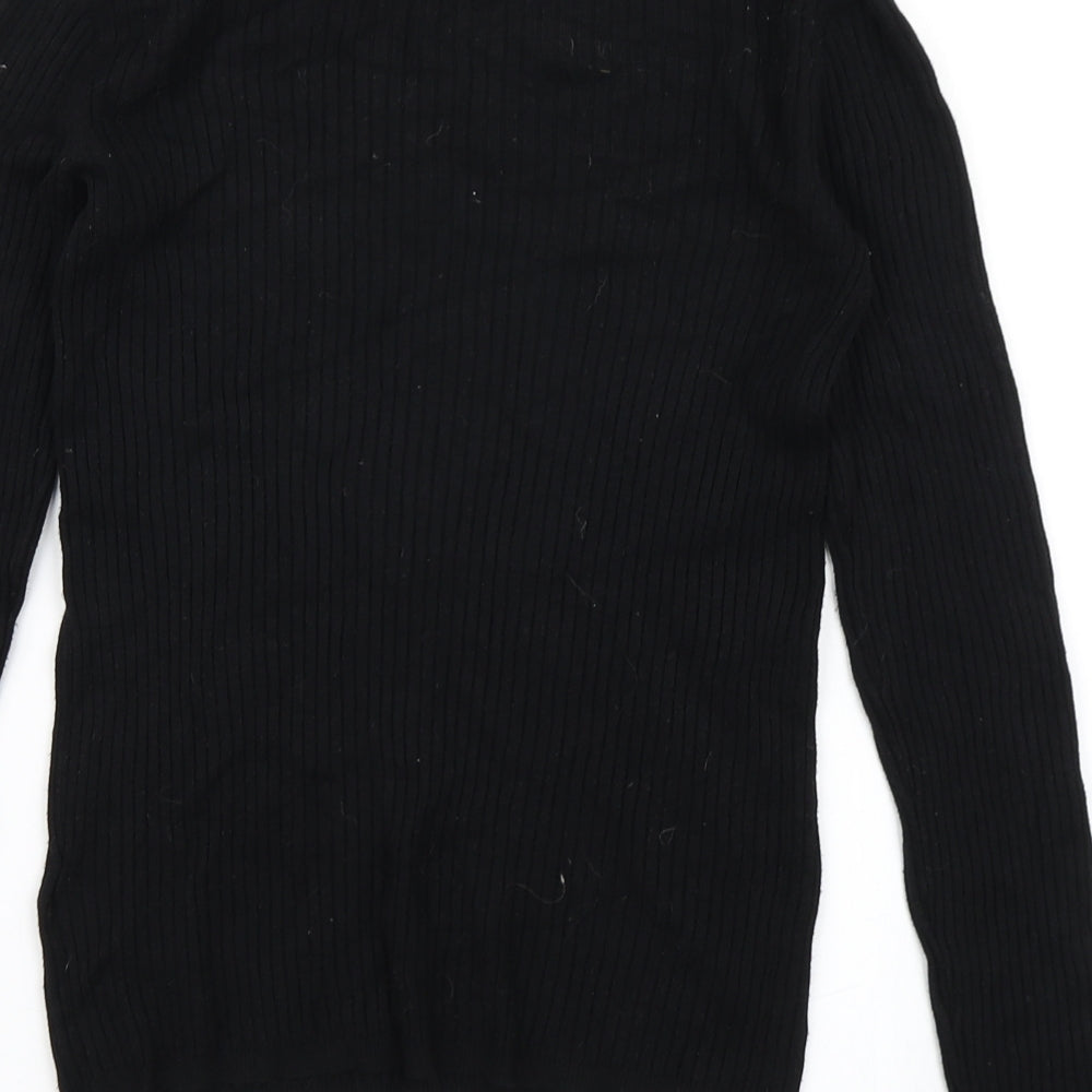 Oasis Womens Black  Knit Pullover Jumper Size S