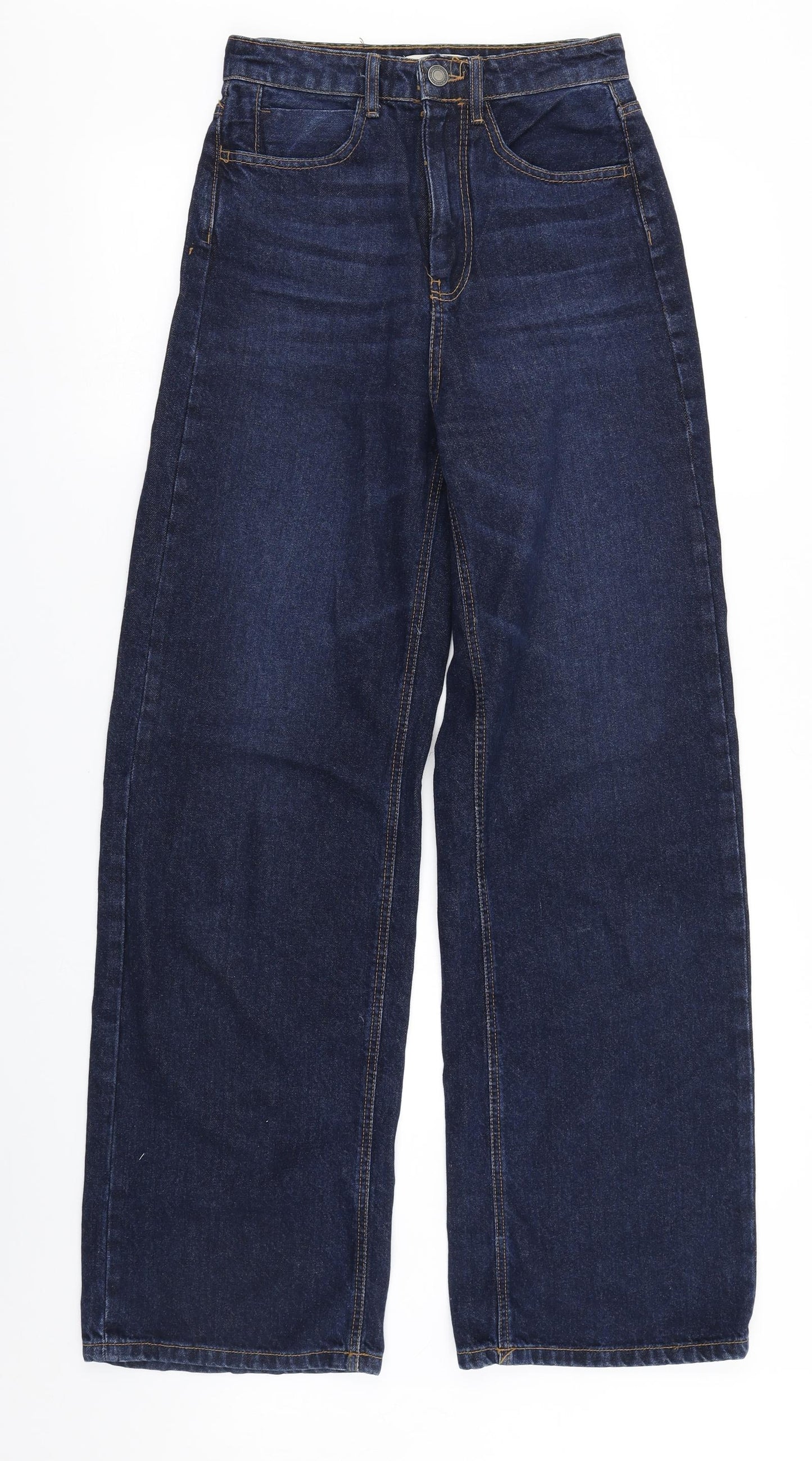 STR Womens Blue  Denim Wide-Leg Jeans Size 8 L30 in