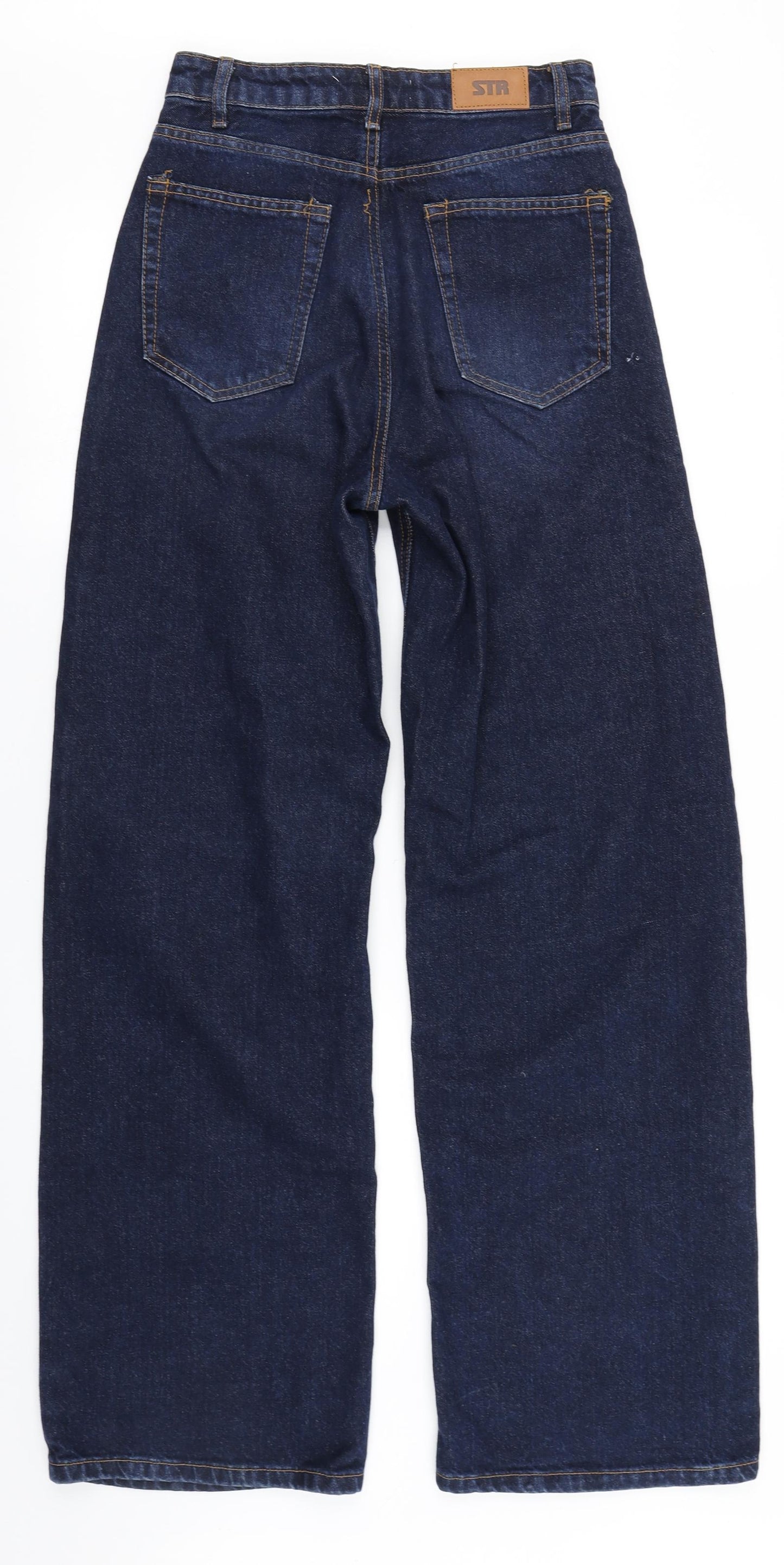 STR Womens Blue  Denim Wide-Leg Jeans Size 8 L30 in