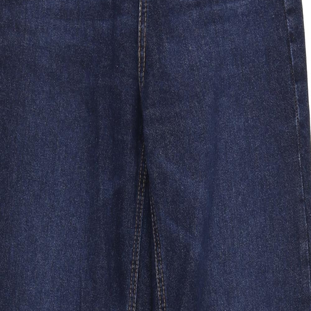 STR Womens Blue  Denim Wide-Leg Jeans Size 8 L30 in