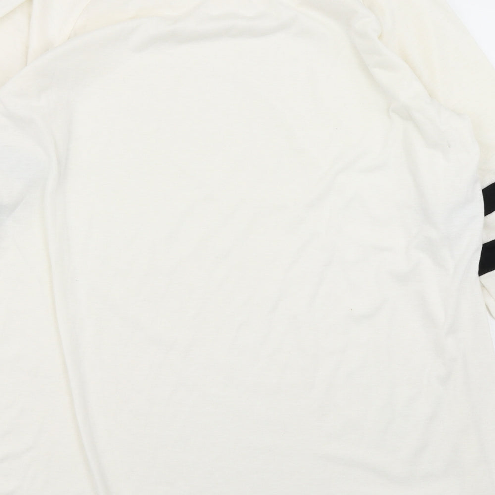 Zanzea Mens White    T-Shirt Size M