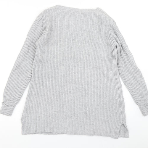 Glamorous Womens Grey  Knit Pullover Jumper Size S