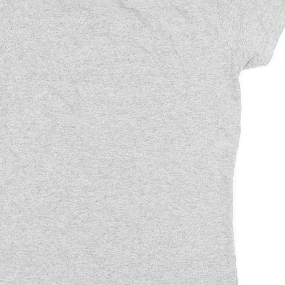 Gildan Womens Grey   Basic T-Shirt Size S  - Christmas llama t shirt