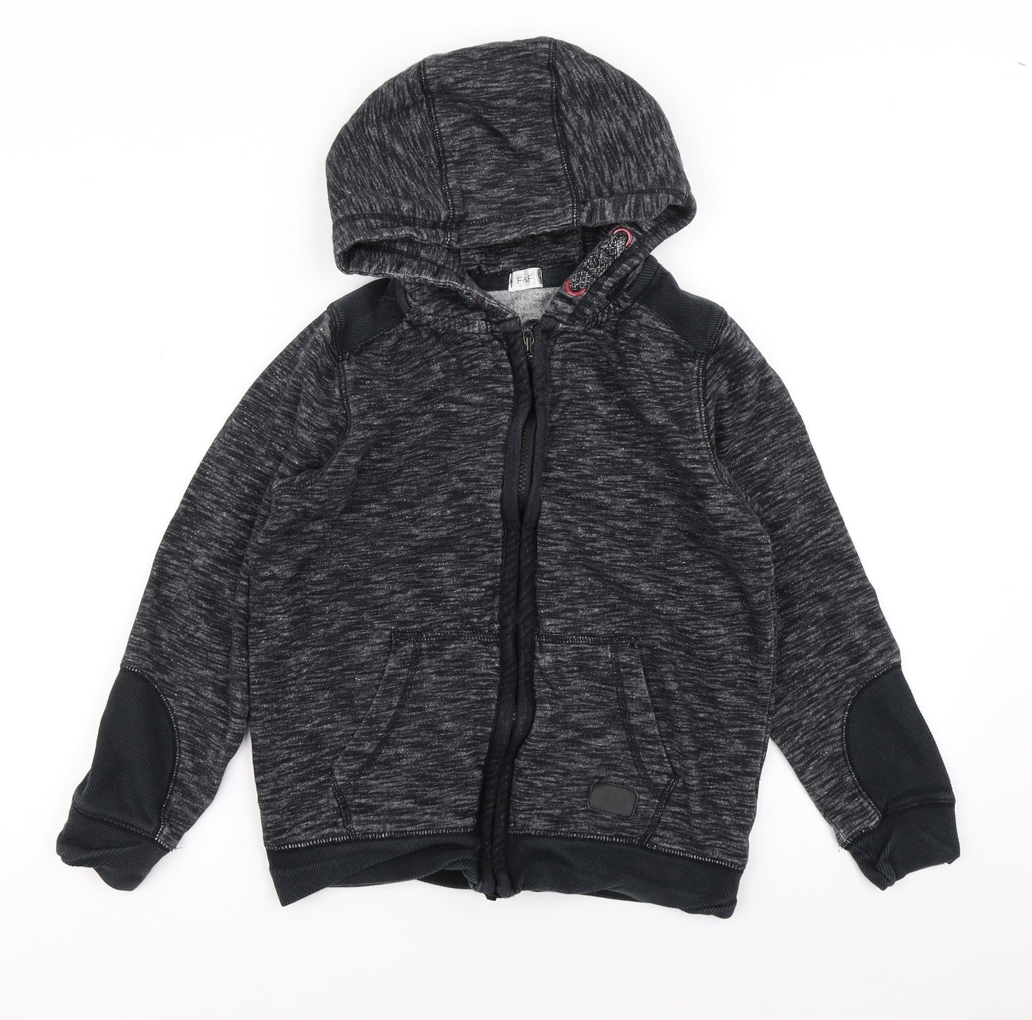 F&F Boys Grey   Full Zip Hoodie Size 10-11 Years