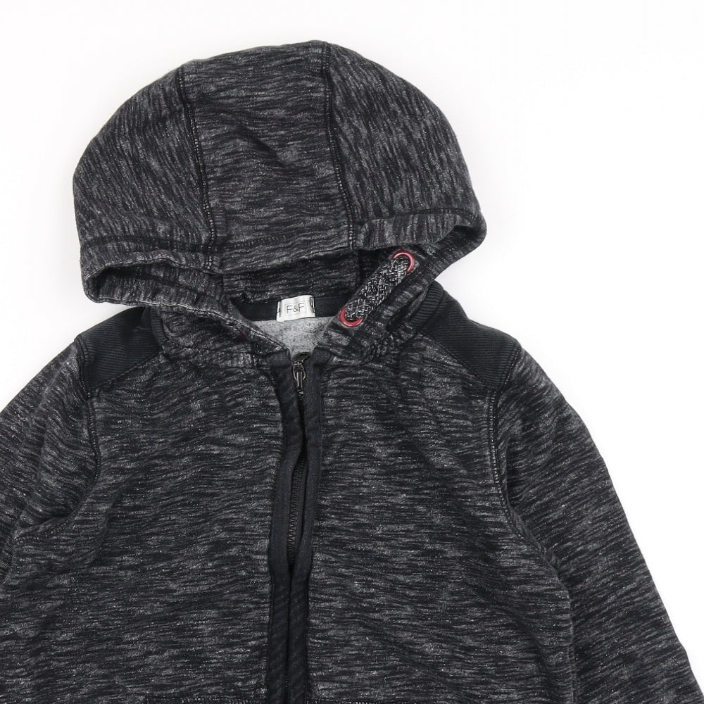 F&F Boys Grey   Full Zip Hoodie Size 10-11 Years
