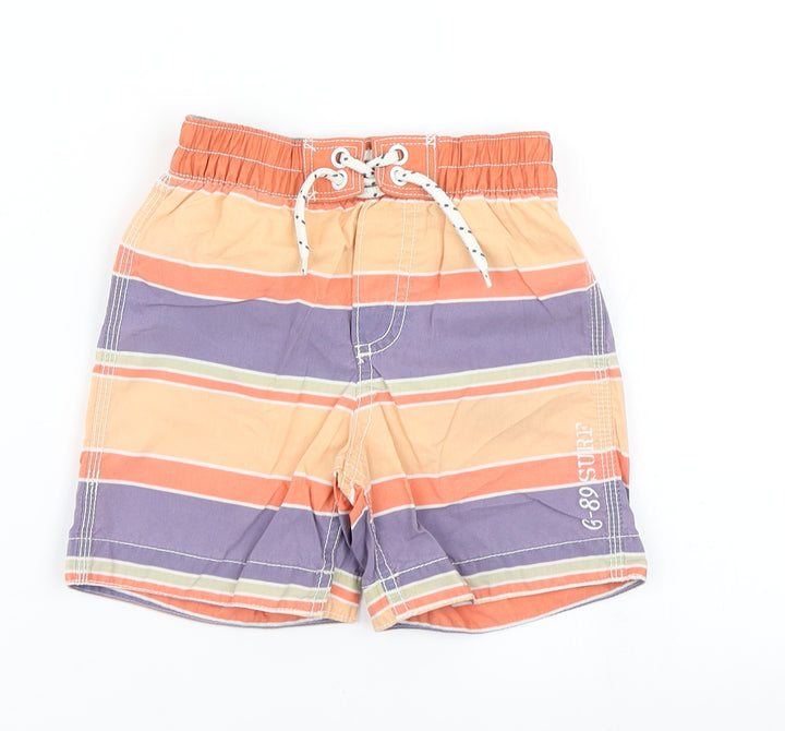 Gap Boys Orange Striped Utility Shorts Size 2 Years