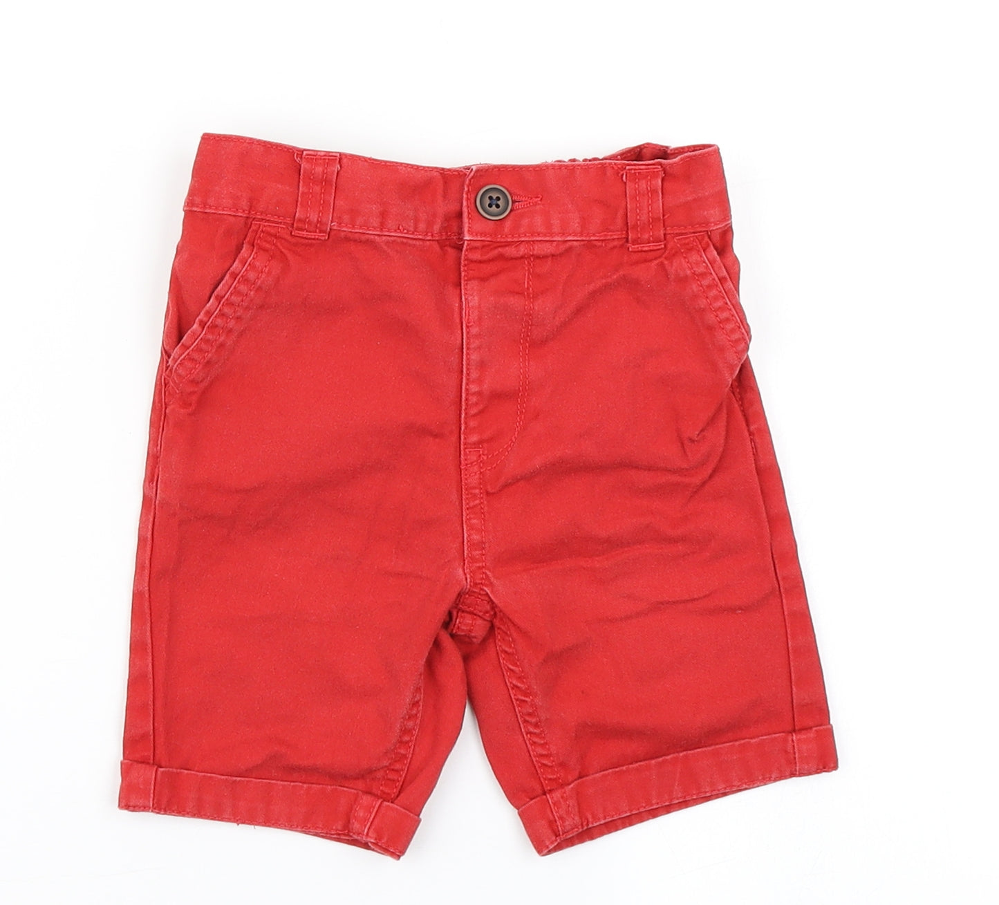 George Boys Red   Chino Shorts Size 2-3 Years