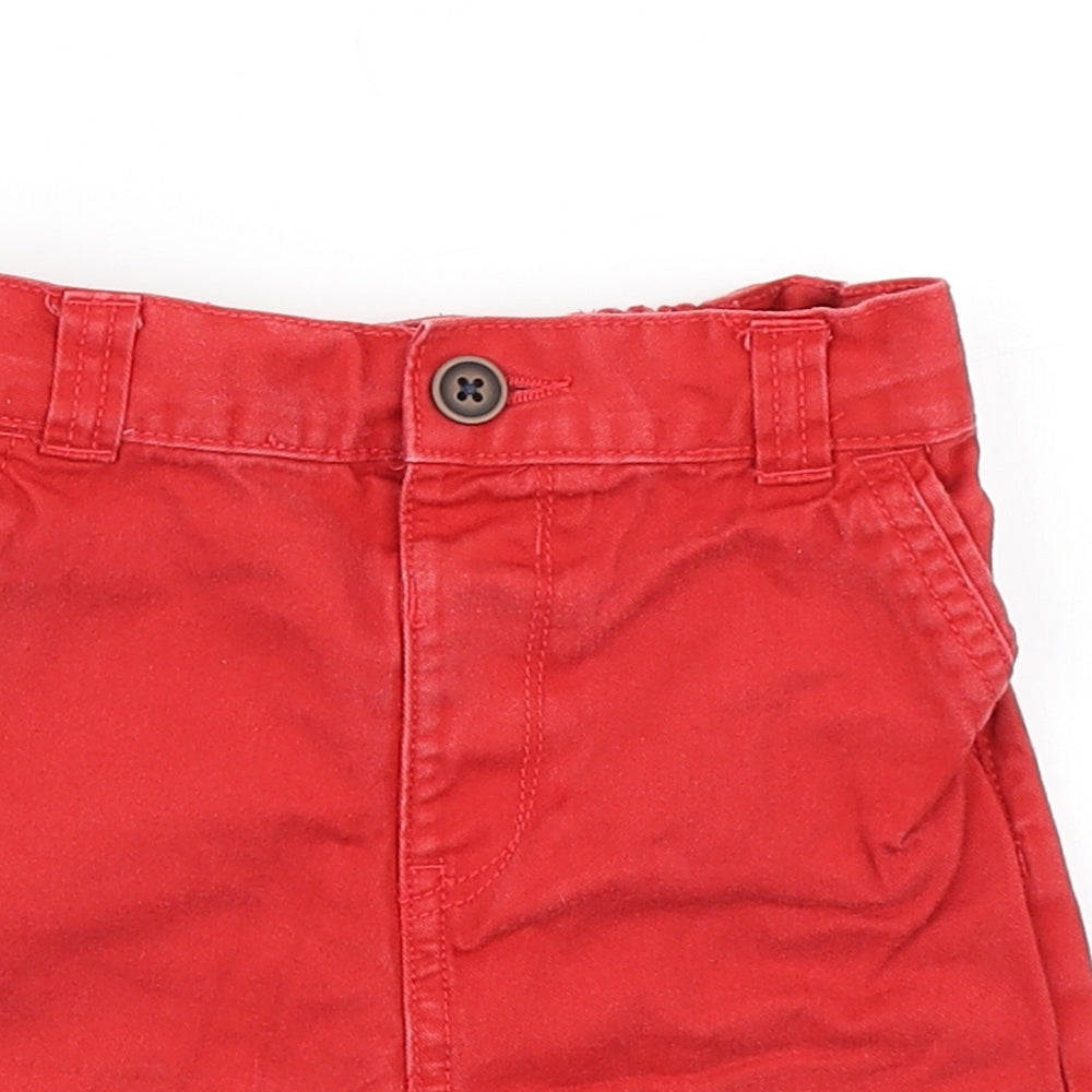 George Boys Red   Chino Shorts Size 2-3 Years