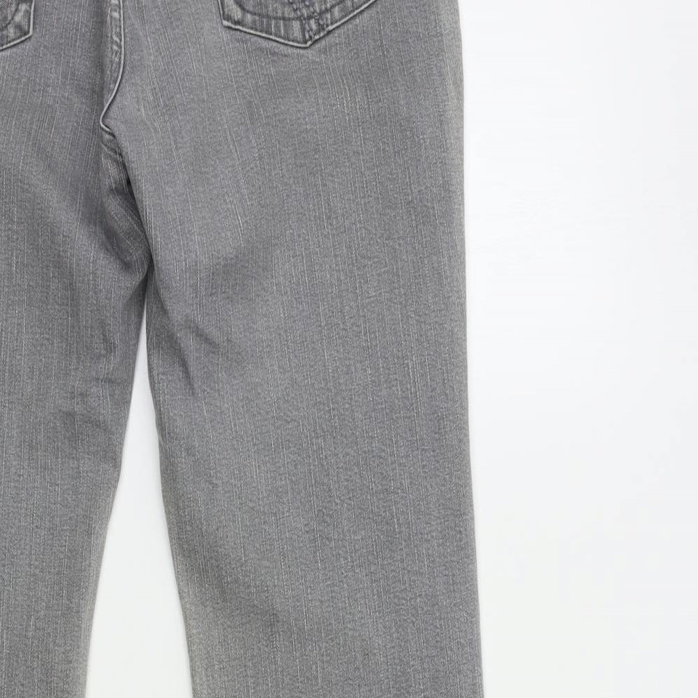 Per Una Womens Green  Denim Flared Jeans Size 16 L31 in