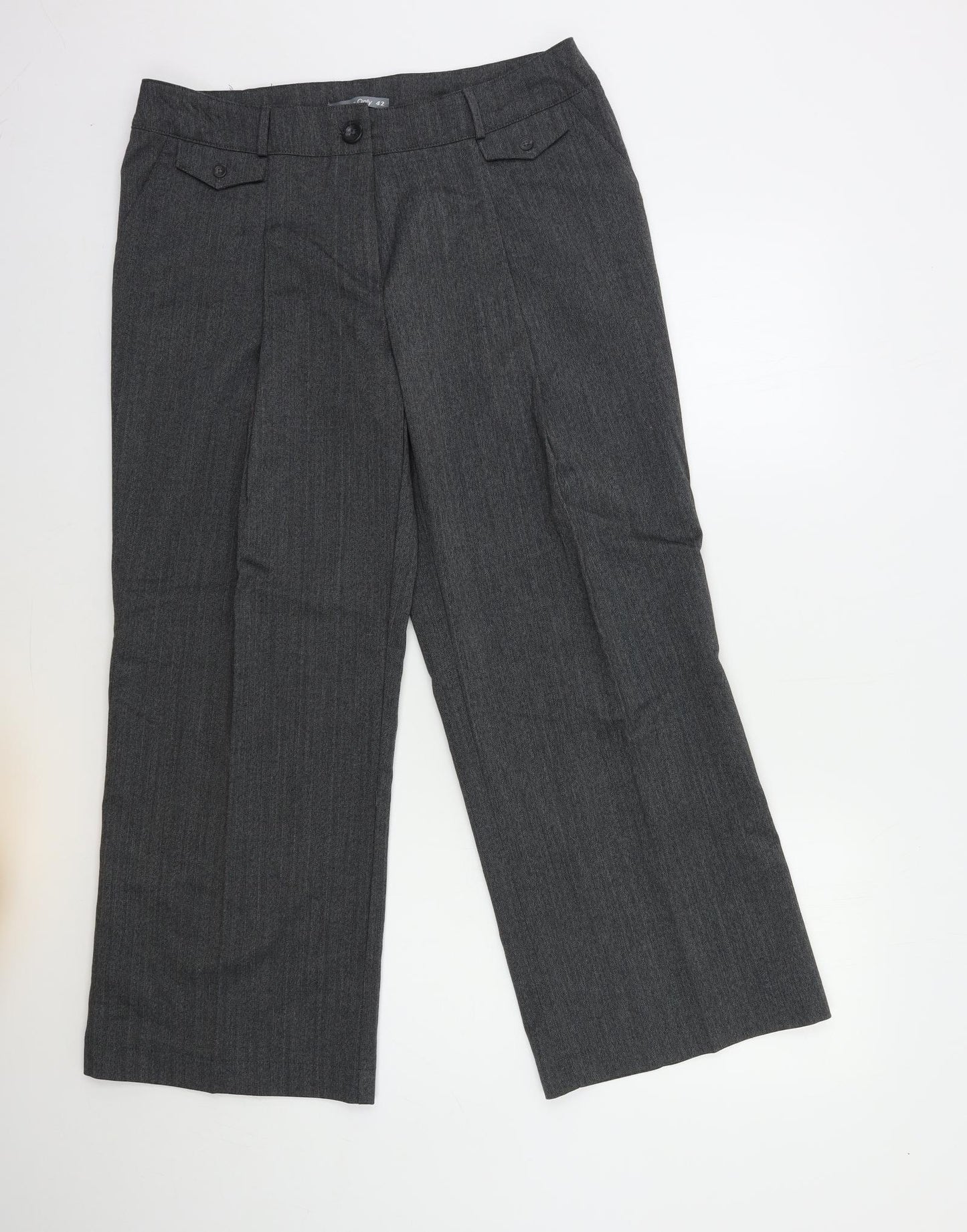 WOMEN ONLY Womens Grey   Trousers  Size 14 L28 in