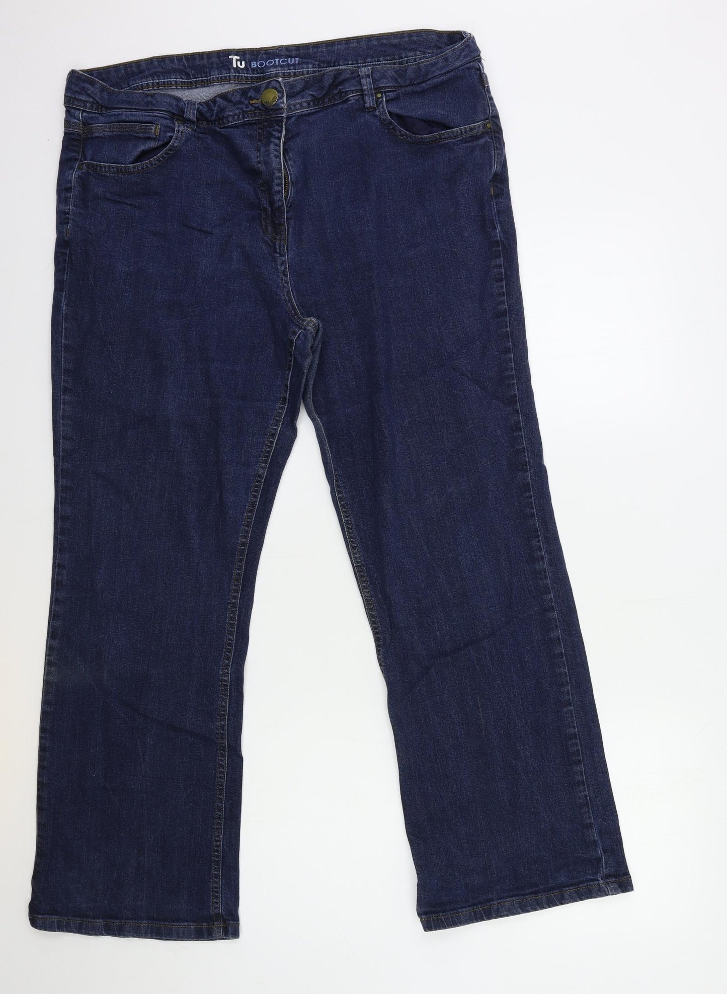 TU Womens Blue  Denim Bootcut Jeans Size 20 L28 in