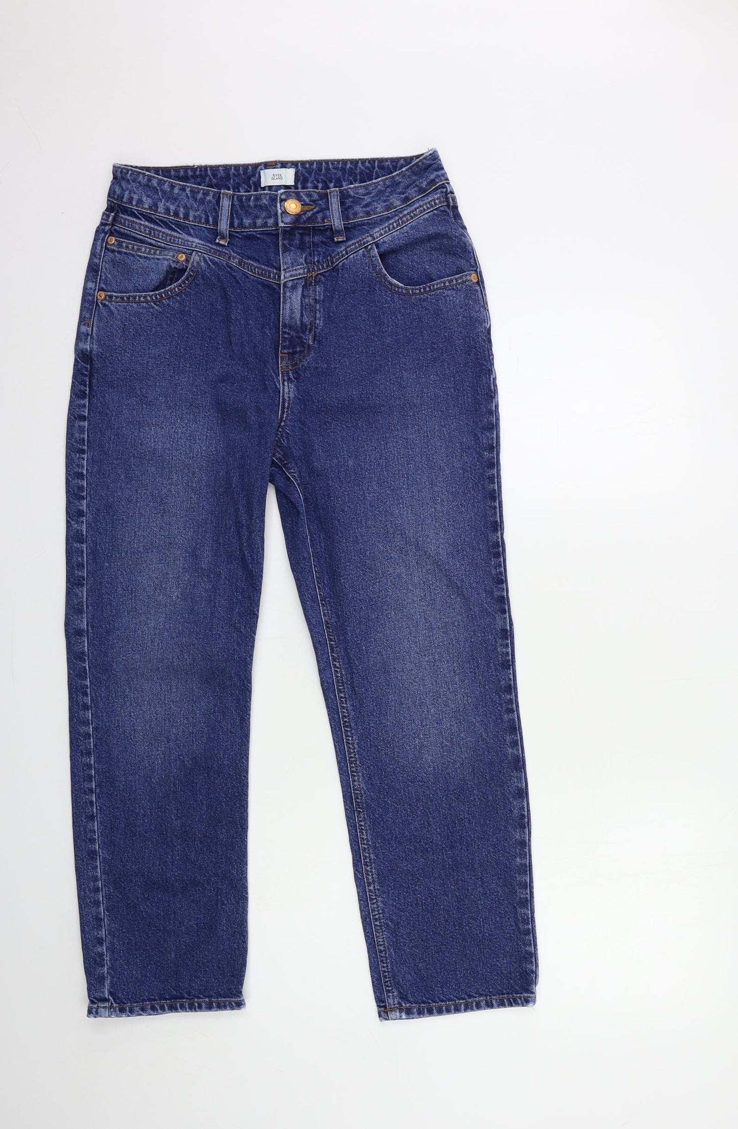 River Island Womens Blue  Denim Mom Jeans Size 12 L26 in