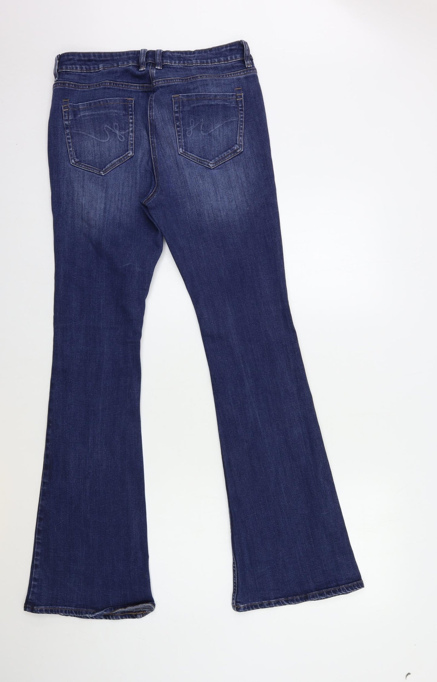 NEXT Womens Blue  Denim Flared Jeans Size 12 L32 in