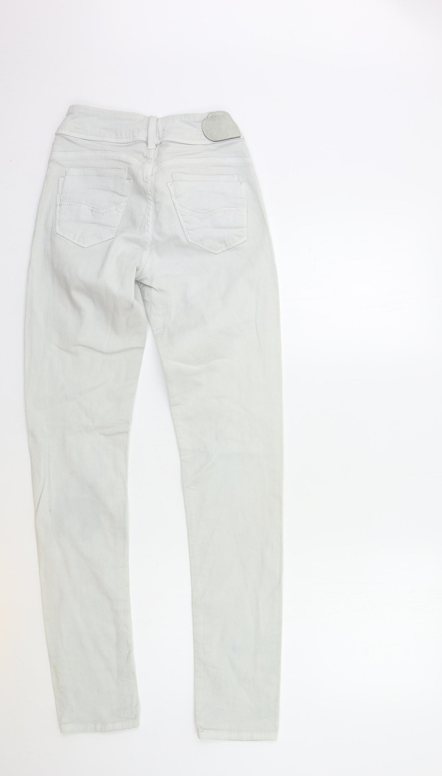 Bershka Womens Grey  Denim Skinny Jeans Size 8 L32 in
