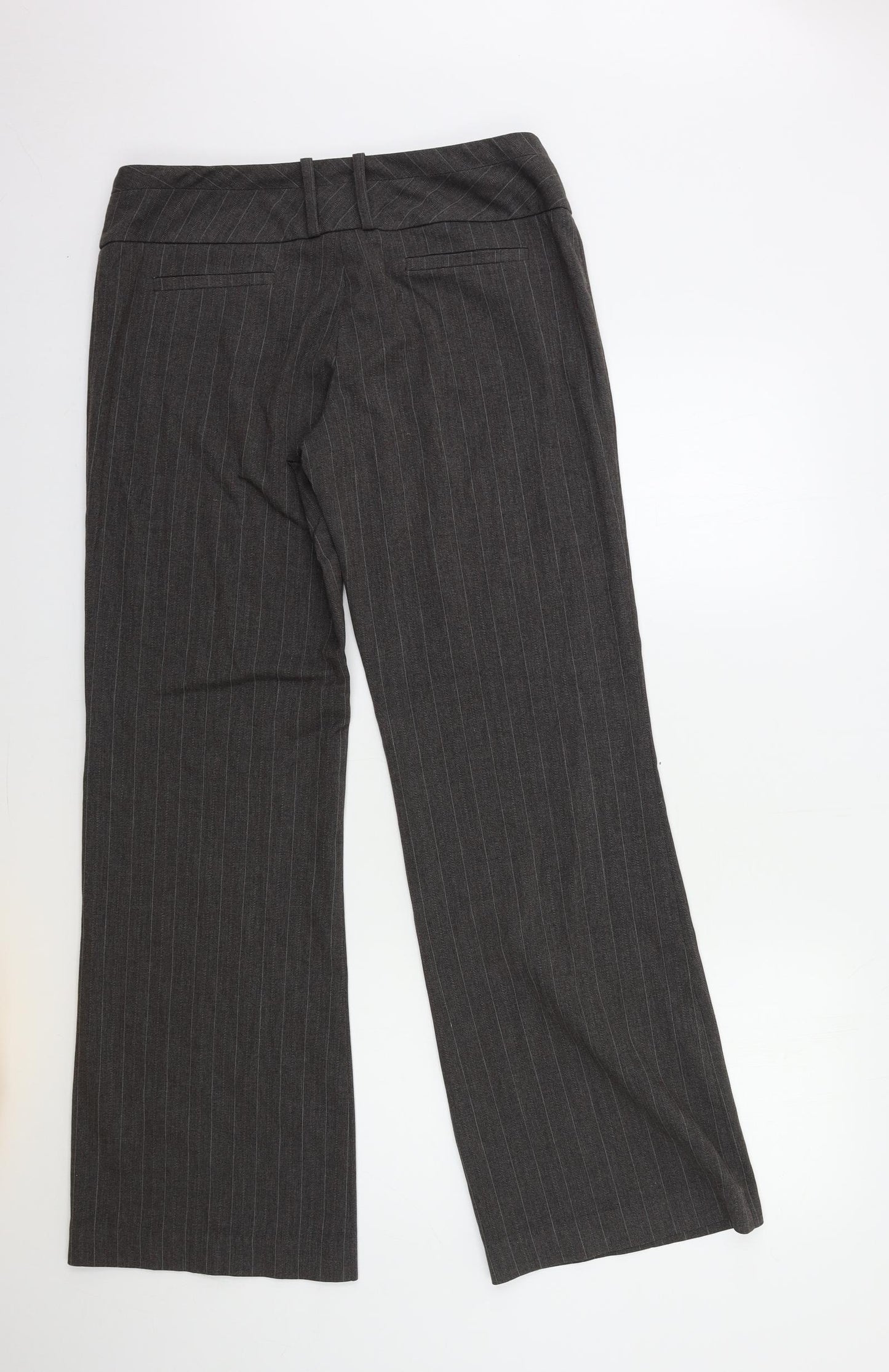 Warehouse Womens Brown Striped  Trousers  Size 12 L33 in