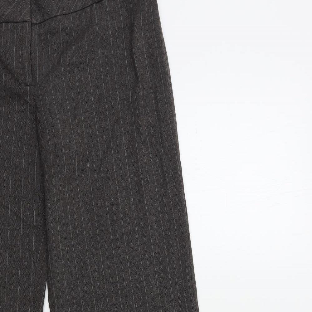 Warehouse Womens Brown Striped  Trousers  Size 12 L33 in