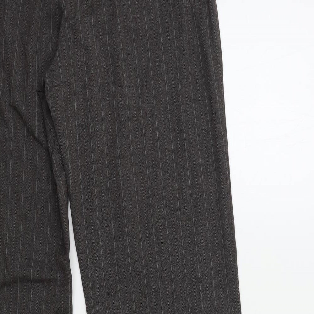 Warehouse Womens Brown Striped  Trousers  Size 12 L33 in