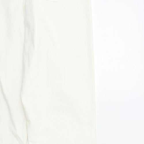 Impressions Womens White  Denim Straight Jeans Size 12 L32 in
