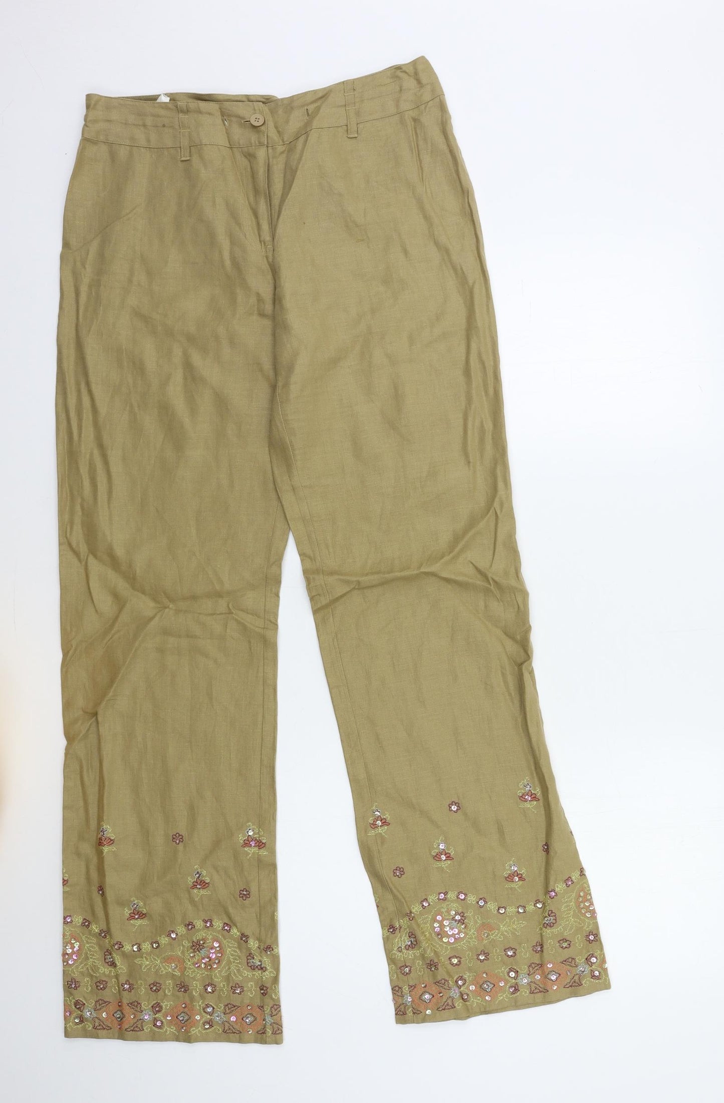 NEXT Womens Brown   Trousers  Size 10 L35 in