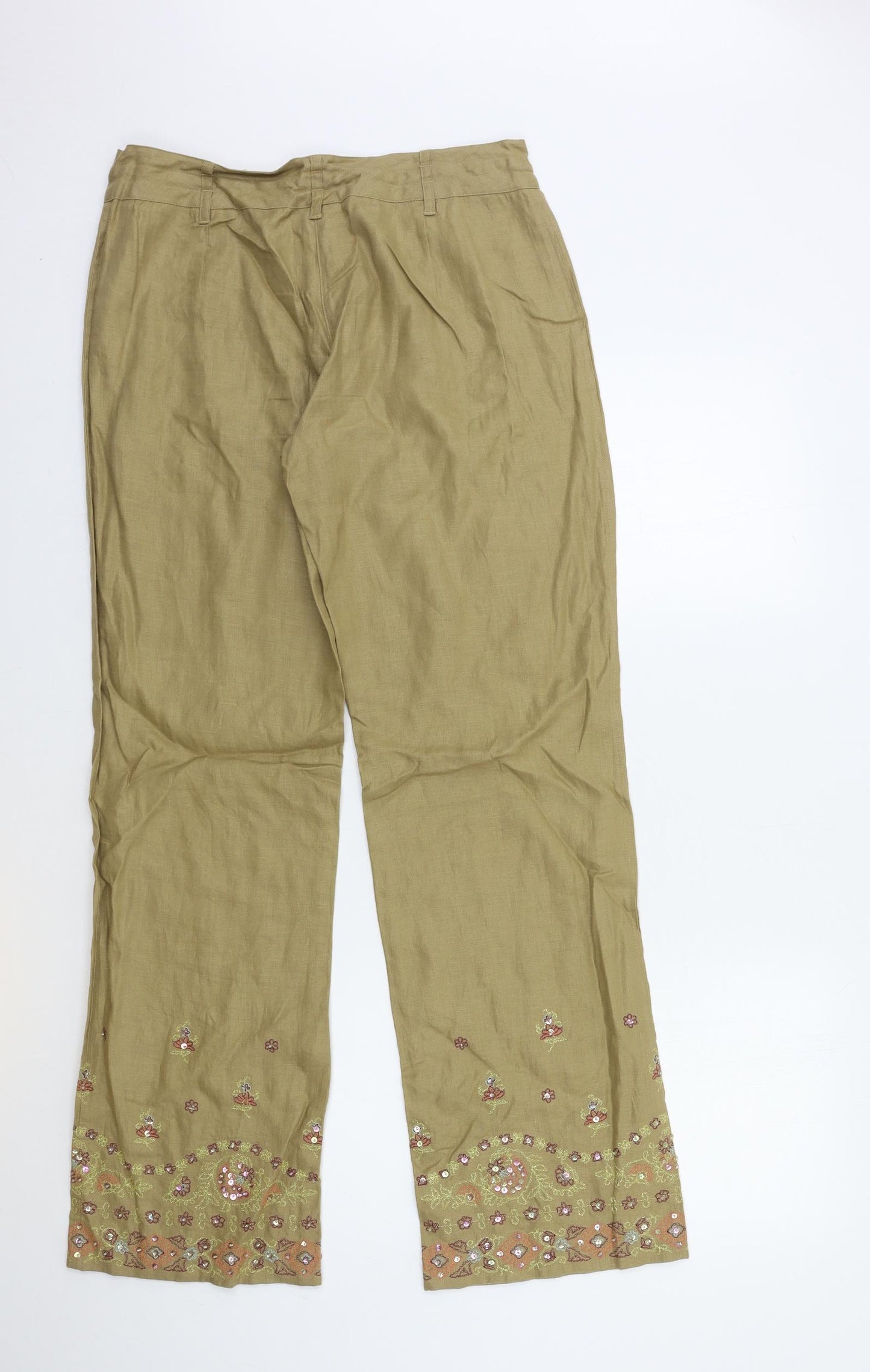 NEXT Womens Brown   Trousers  Size 10 L35 in