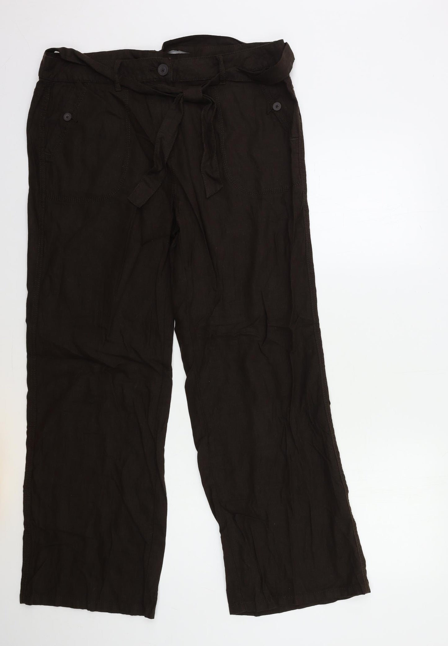 Marks and Spencer Womens Brown   Trousers  Size 16 L30 in