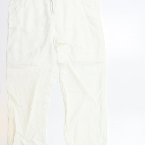 Preworn Womens White   Cropped Trousers Size 34 in L25 in