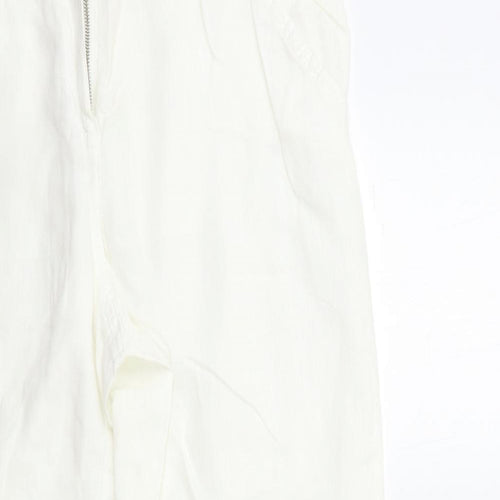 Preworn Womens White   Cropped Trousers Size 34 in L25 in