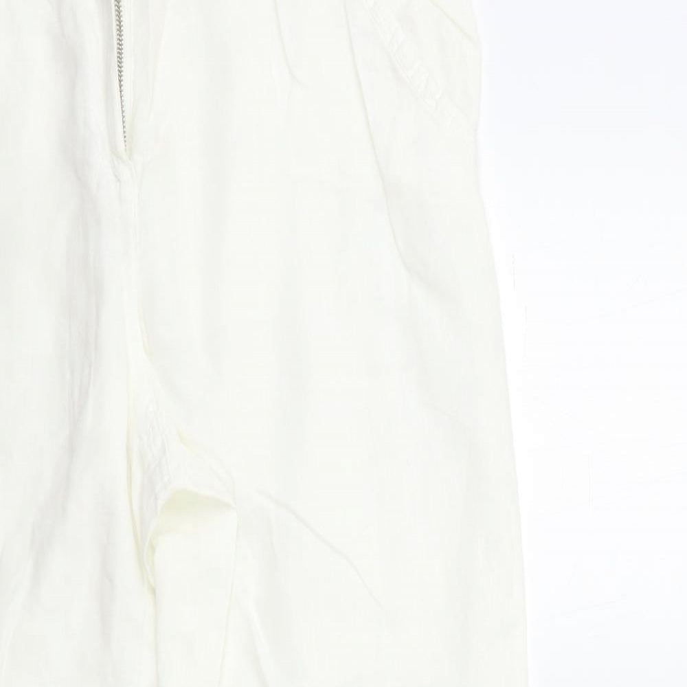 Preworn Womens White   Cropped Trousers Size 34 in L25 in