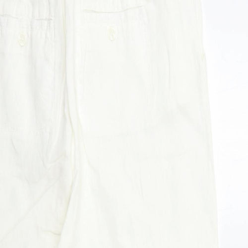 Preworn Womens White   Cropped Trousers Size 34 in L25 in