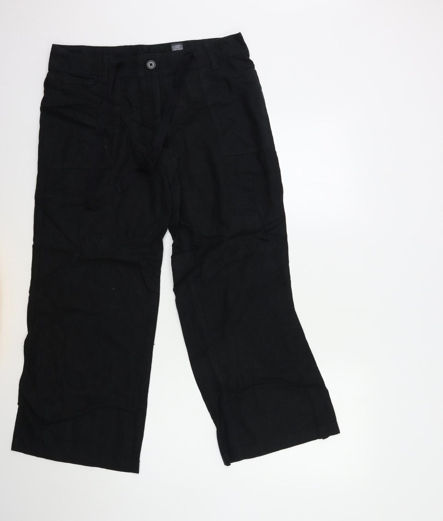NEXT Womens Black   Trousers  Size 12 L28 in