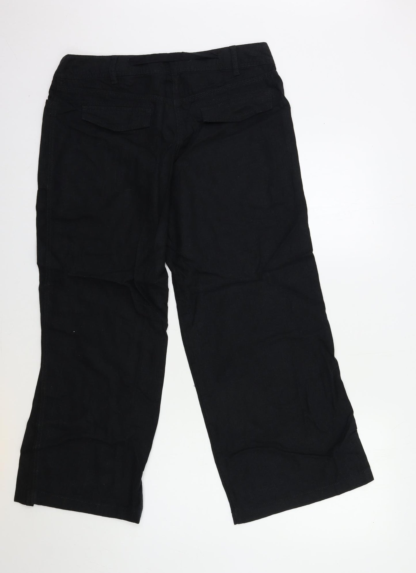 NEXT Womens Black   Trousers  Size 12 L28 in