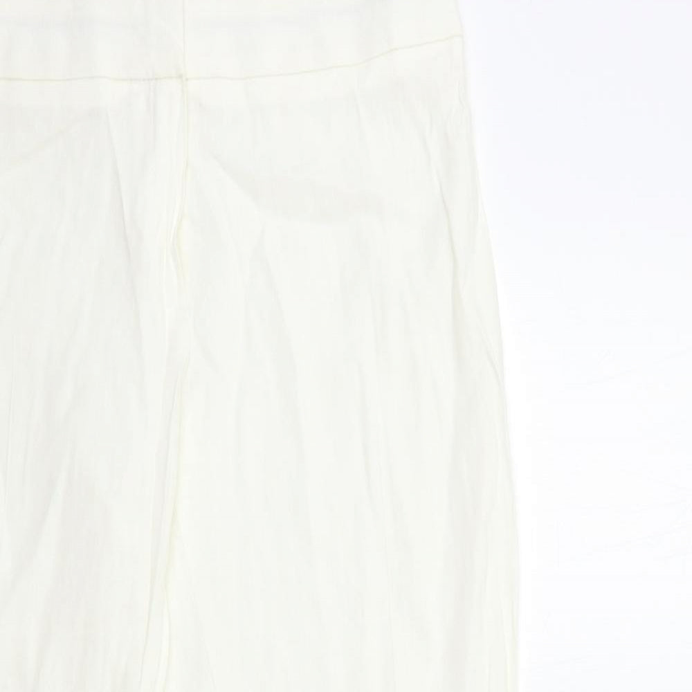 Marks and Spencer Womens White   Trousers  Size 14 L27 in