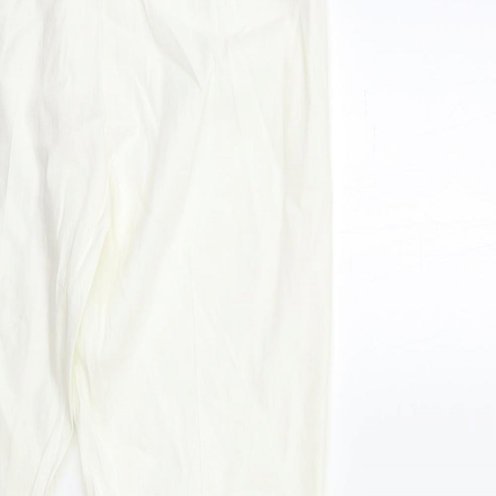 Marks and Spencer Womens White   Trousers  Size 14 L27 in