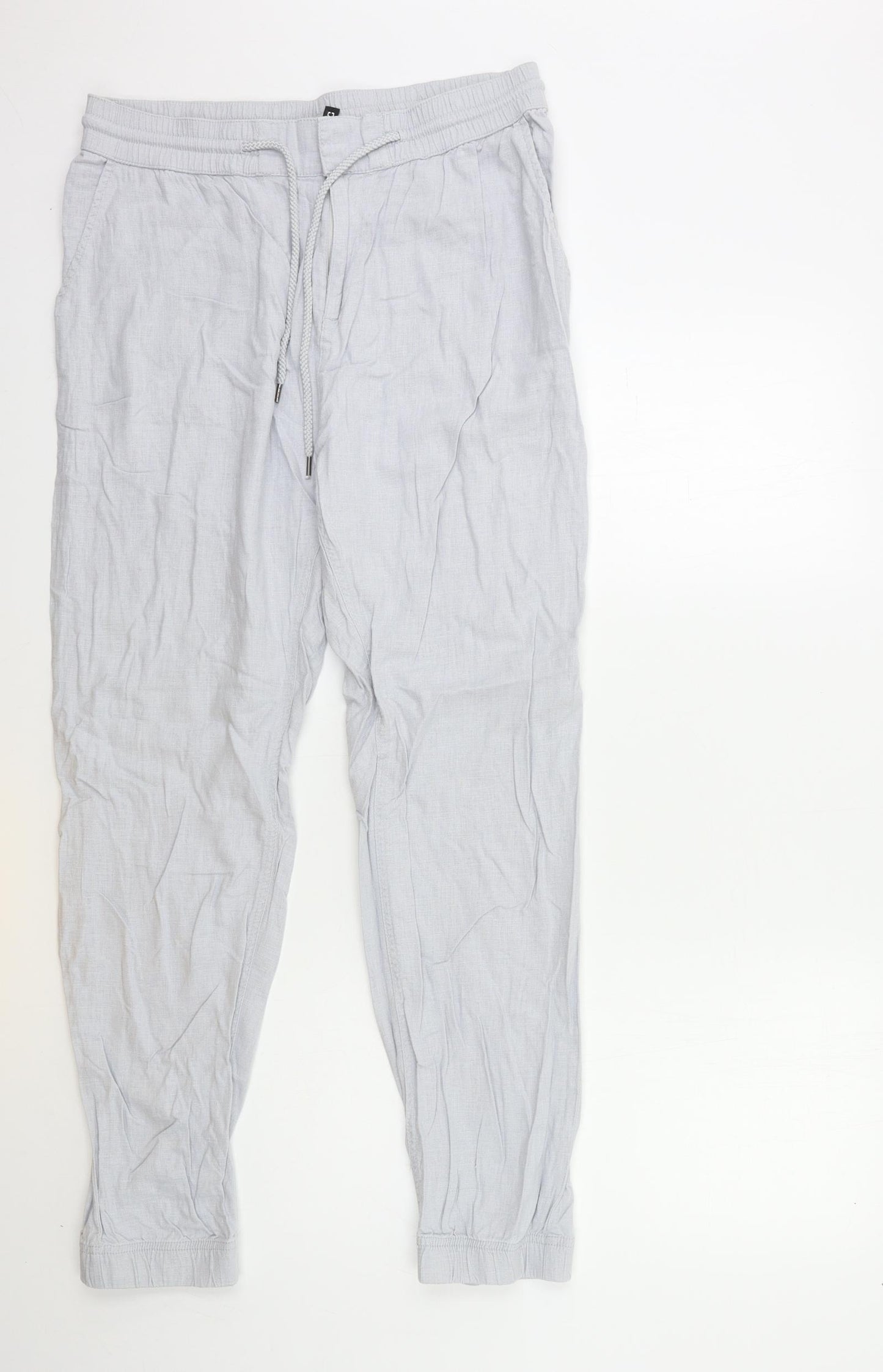 H&M Womens Grey   Trousers  Size 14 L30 in
