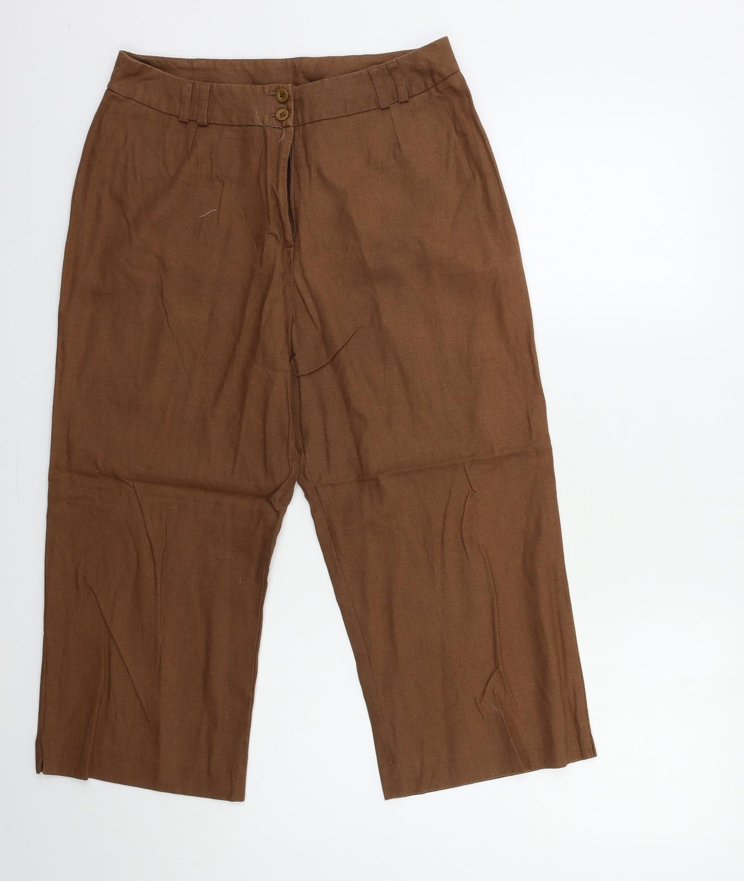 CMD Womens Brown   Cropped Trousers Size 14 L20 in