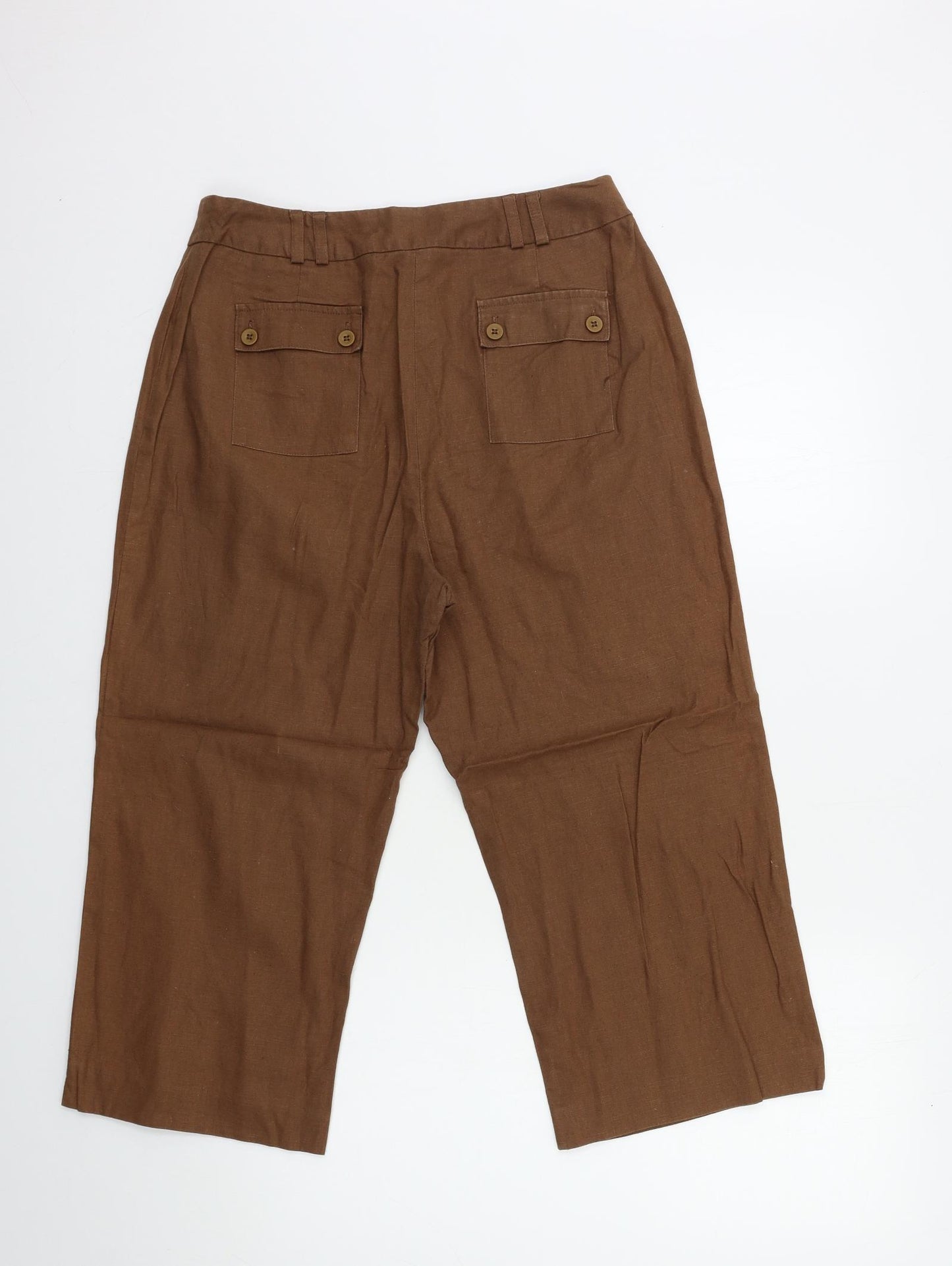 CMD Womens Brown   Cropped Trousers Size 14 L20 in